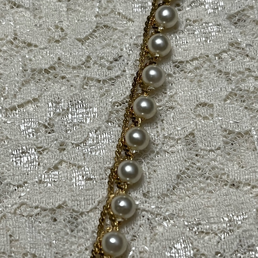 Napier/vintage, pearl and gold tone necklace 22” - Picture 3 of 3